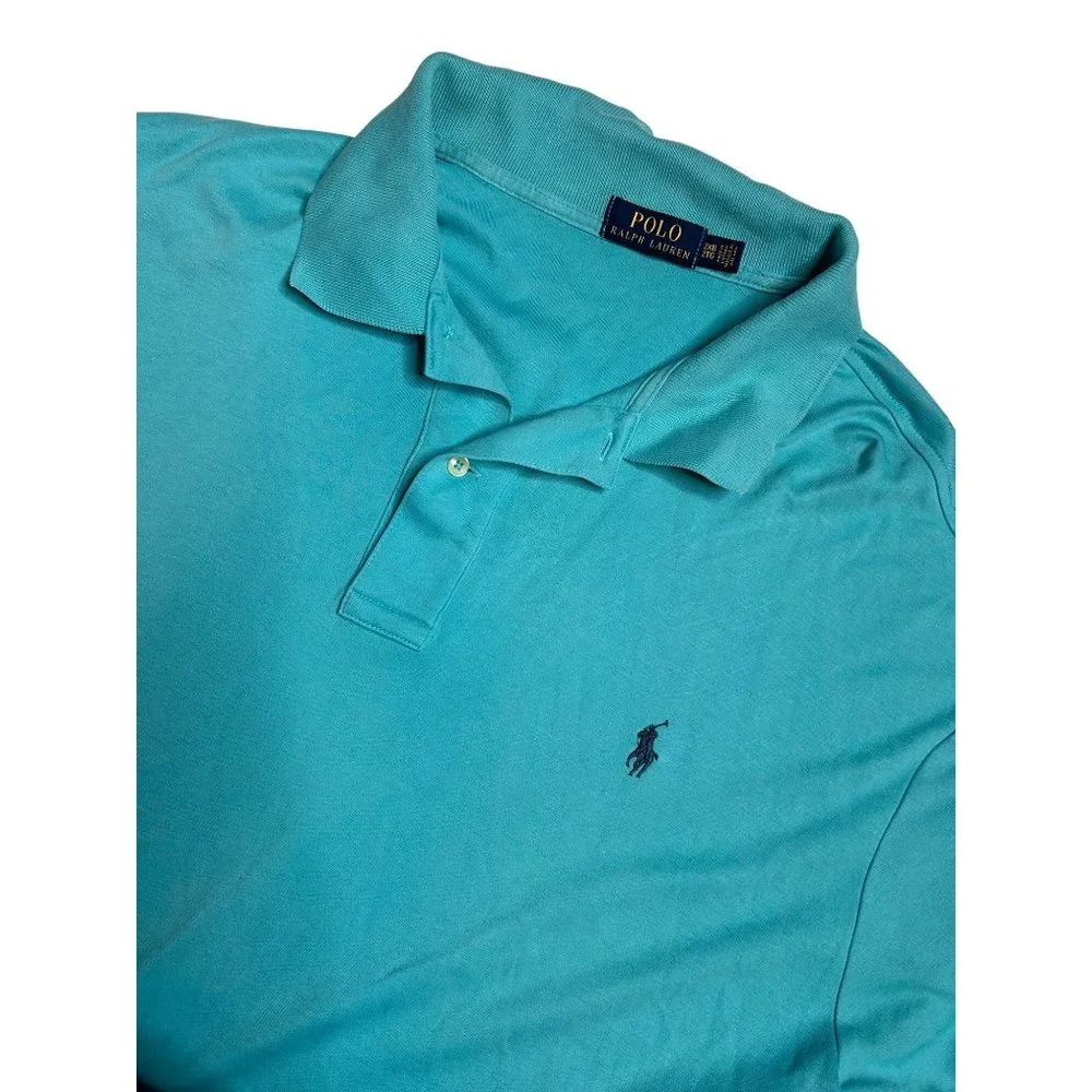 Polo‎ Ralph Lauren Mens Polo Oversize 2XB Blue Short Sleeve Shirt